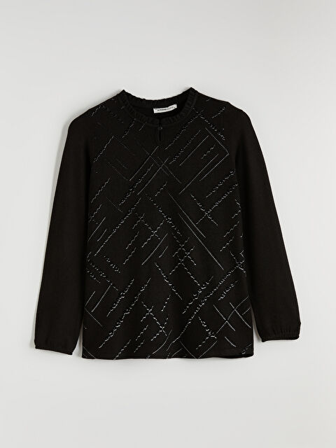 LCW Grace Bisiklet Yaka Desenli Bluz - S6KJ14Z8-CVL