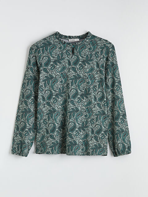 LCW Grace Bisiklet Yaka Desenli Bluz	 - S6KJ14Z8-D2Y