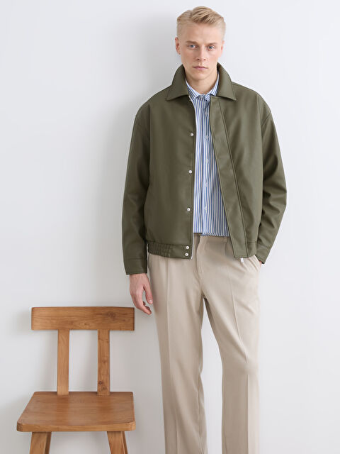 LCW Vision Standart Kalıp Deri Görünümlü Erkek Mont - S6KJ19Z8-HDZ