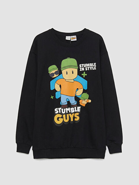 LCW Kids Stumble Guys Baskılı Erkek Çocuk Sweatshirt - S6KJ25Z4-CVL
