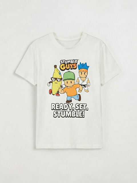 LCW Kids Stumble Guys Baskılı Erkek Çocuk Tişört - S6KJ26Z4-R9J