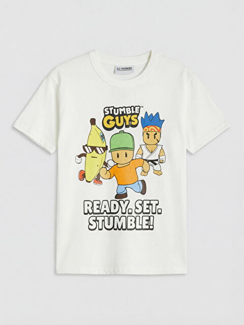 LCW Kids Stumble Guys Baskılı Erkek Çocuk Tişört