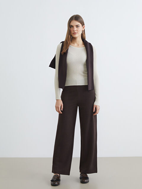 LCWAIKIKI Classic Elasticated Waist Wide Leg Women's Trousers - S6KJ48Z8-D3G