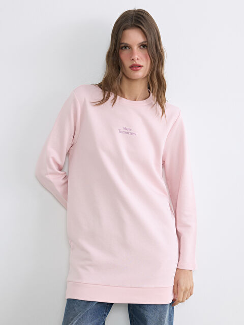 LC WAIKIKI Bisiklet Yaka Kadın Sweatshirt Tunik - S6KJ56Z8-FXC