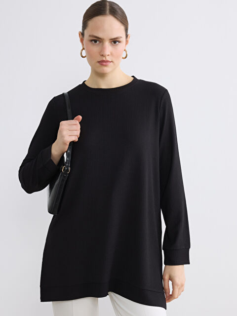 LCW ECO Bisiklet Yaka Dokulu Kadın Tunik	 - S6KJ59Z8-CVL