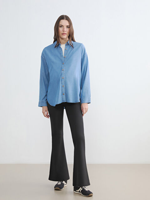 LCWAIKIKI Maternity Yüksek Bel İspanyol Paça Kadın Tayt - S6KJ71Z8-CVL