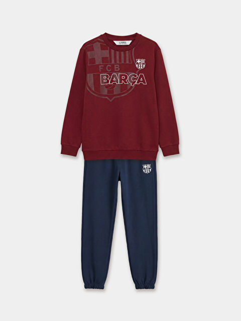 LCW Kids FC Barcelona Baskılı Erkek Çocuk Eşofman Takımı - S6KJ99Z4-HMS