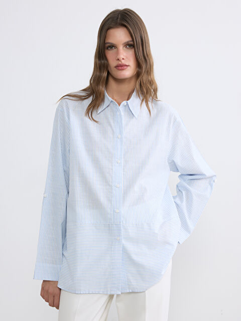 LCW EVERYDAY ქალი ლურჯი პერანგი