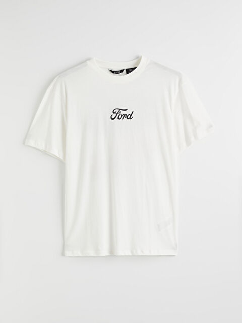 XSIDE  Bisiklet Yaka Ford Baskılı Penye Erkek Tişört - S6KK52Z8-R9J