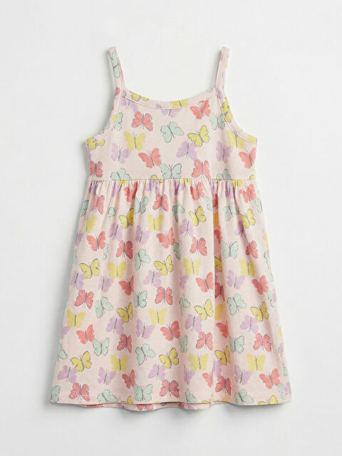 LCW ECO U Yaka Kelebek Desenli Kız Bebek Elbise - S6KK55Z1-LRA