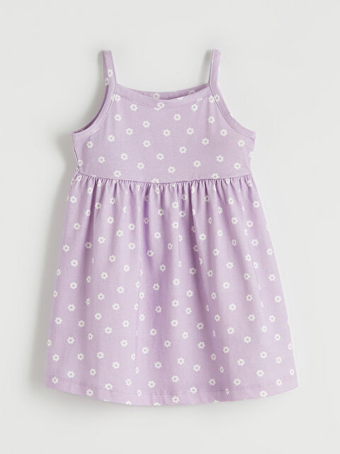 LC WAIKIKI Kare Yaka Kelebek Desenli Kız Çocuk Elbise - S6KK55Z1-LSC