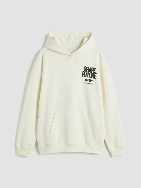 LCW Kids Baskılı Erkek Çocuk Kapüşonlu Sweatshirt - S6KK69Z4-KX0