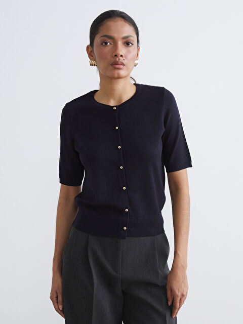 LCW EVERYDAY TAMNO PLAVA Kardigan Žena - S6KK90Z8-E1J