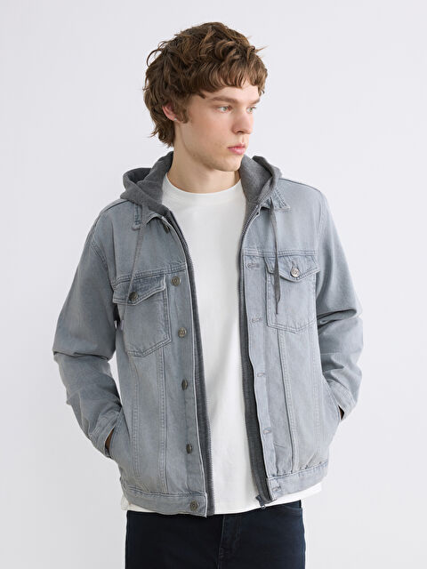 LCW Jeans Standart Kalıp Erkek Jean Ceket - S6KL11Z8-GRD