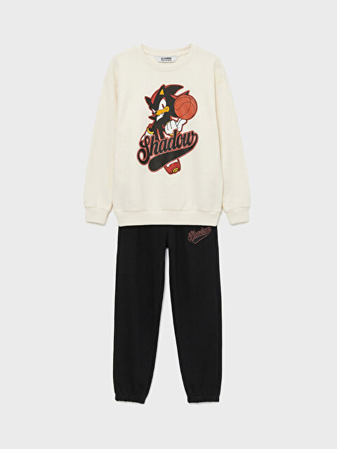LCW Kids Beli Lastikli Erkek Çocuk Sonic Baskılı Eşofman Takımı - S6KL35Z4-KX0