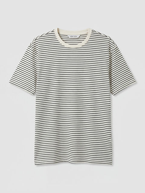 LCW Vision Bisiklet Yaka Çizgili Erkek Tişört - S6KL85Z8-LFC