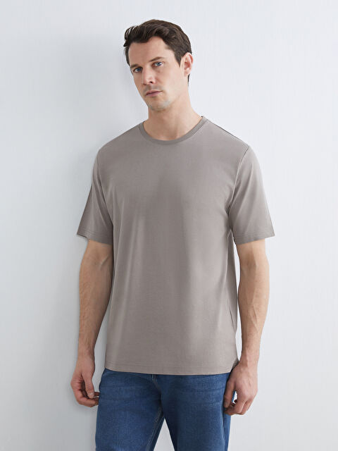 LCW ECO Bisiklet Yaka Erkek Tişört - S6KL94Z8-GY7