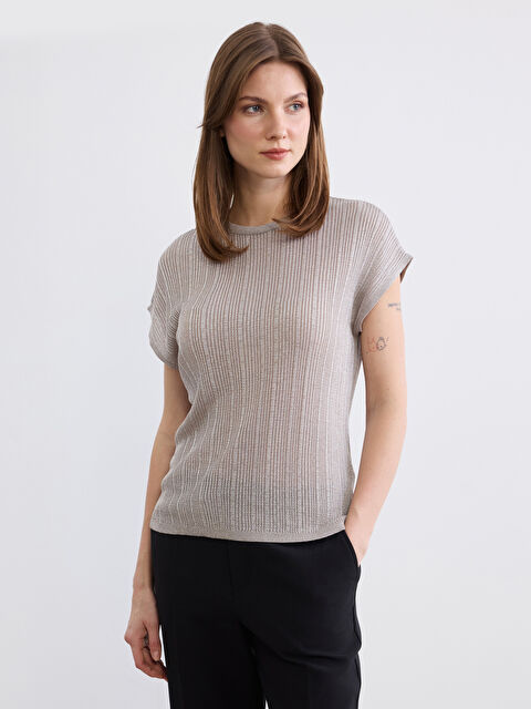 LCW EVERYDAY Bisiklet Yaka Fitilli Kadın Triko Kazak - S6KM40Z8-1AL