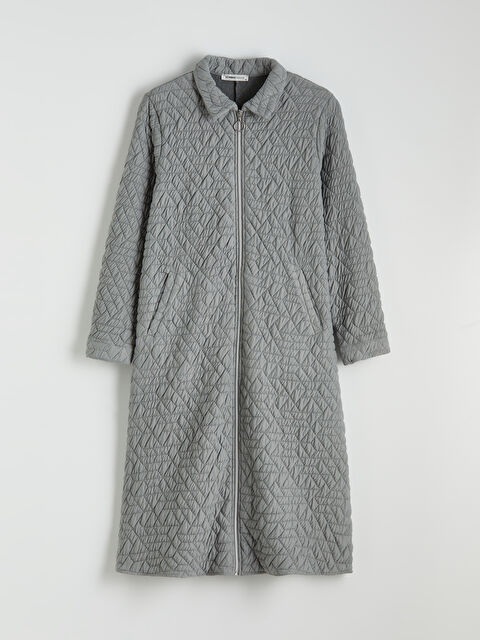 LCW Grace Gömlek Yaka Kendinden Desenli Kadın Ferace - S6KM45Z8-YUX