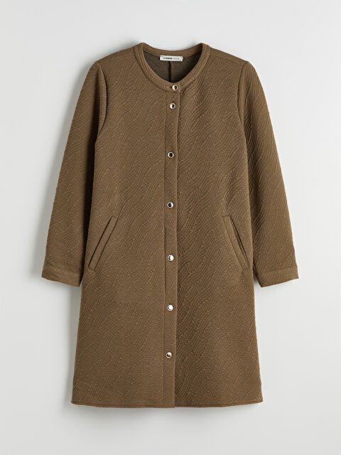 LCW Grace Bisiklet Yaka Kendinden Desenli Elbise - S6KM46Z8-J5R