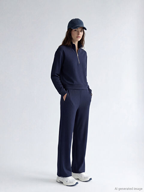 XSIDE Çizgili Soft Touch Kadın Eşofman Altı - S6KM71Z8-2D8