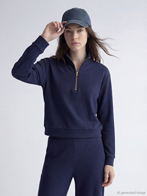 XSIDE Soft Touch Oversize Kadın Sweatshirt	 - S6KM73Z8-2D8