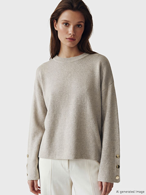 LCW Modest Bisiklet Yaka Kadın Triko Kazak