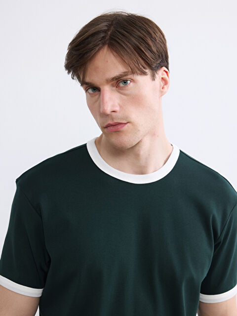 LCW Vision Bisiklet Yaka Ribanalı Erkek Tişört - S6KN70Z8-HLP