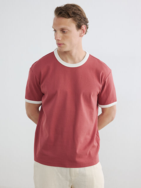 LCW Vision Bisiklet Yaka Esnek Erkek Tişört