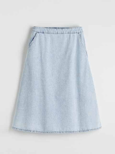 LCW Kids Beli Lastikli Kız Çocuk Jean Etek - S6KO21Z4-V2T