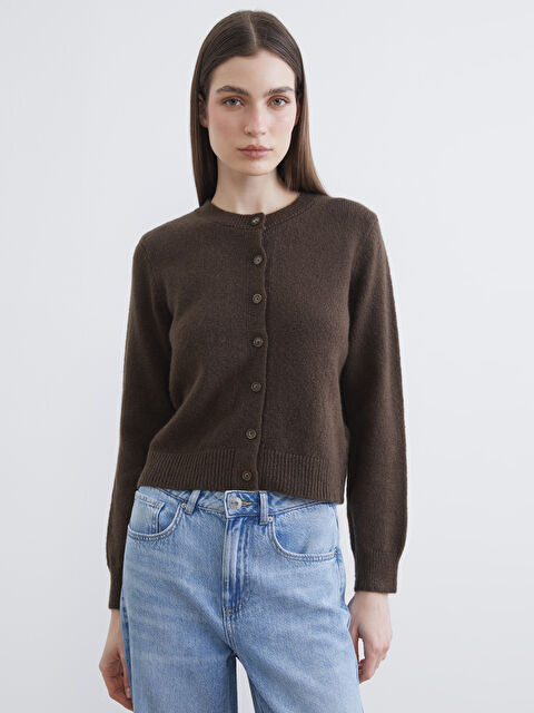 LCW Modest Bisiklet Yaka Kadın Triko Hırka - S6KO26Z8-ZTU