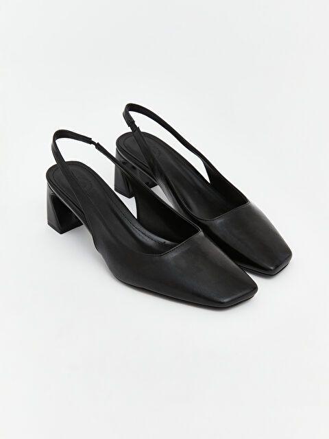 LCW STEPS Küt Burun Kadın Topuklu Ayakkabı - S6KO32Z8-HUC