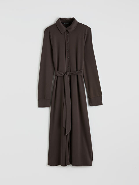 LCW EVERYDAY Modal Karışımlı Beli Kuşaklı Gömlek Elbise - S6KP28Z8-HEH