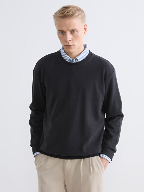 LCW Vision Bisiklet Yaka Erkek Sweatshirt
