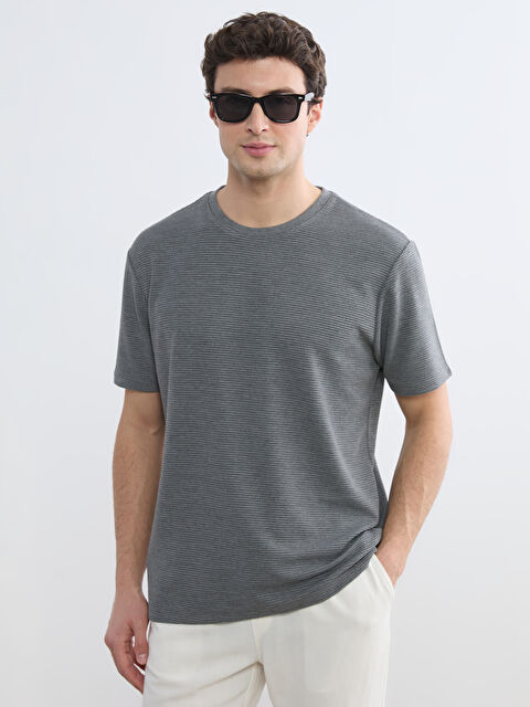 LCW ECO Bisiklet Yaka Dokulu Erkek Tişört - S6KP51Z8-ZLK