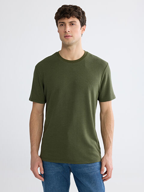 LCW ECO Bisiklet Yaka Dokulu Erkek Tişört - S6KP51Z8-ZUM