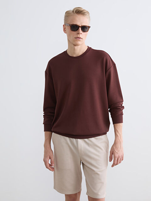 LCW Vision Bisiklet Yaka Erkek Sweatshirt - S6KP70Z8-HRK