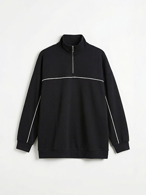 LCW Modest Dik Yaka Soft Touch Kadın Sweatshirt Tunik - S6KP86Z8-CVL