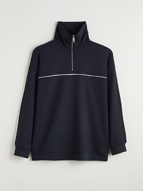 LCW Modest Dik Yaka Oversize Kadın Sweatshirt	 - S6KP86Z8-HRZ