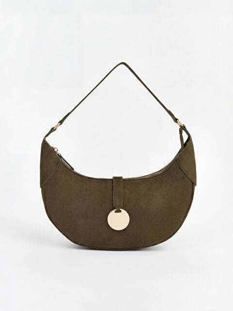 LCW ACCESSORIES حقيبة مون من جلد سويدي صناعي للسيدات - S6KQ06Z8-CRR