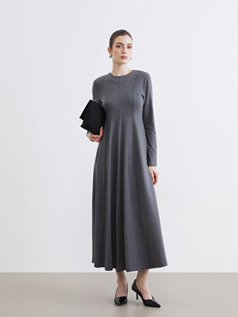 LCW Modest Bisiklet Yaka Kloş Elbise - S6KQ15Z8-ZXC