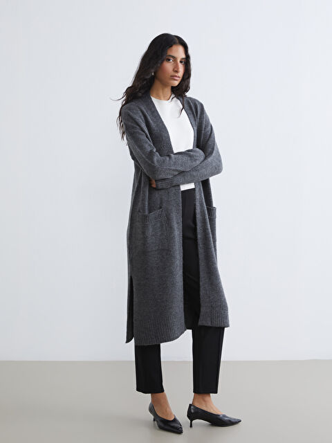 LCW Modest Şal Yaka Kadın Triko Hırka - S6KQ17Z8-HKT