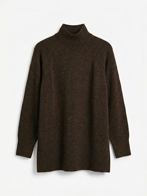 LCW Modest Balıkçı Yaka Oversize Kadın Triko Tunik - S6KQ19Z8-ZUP