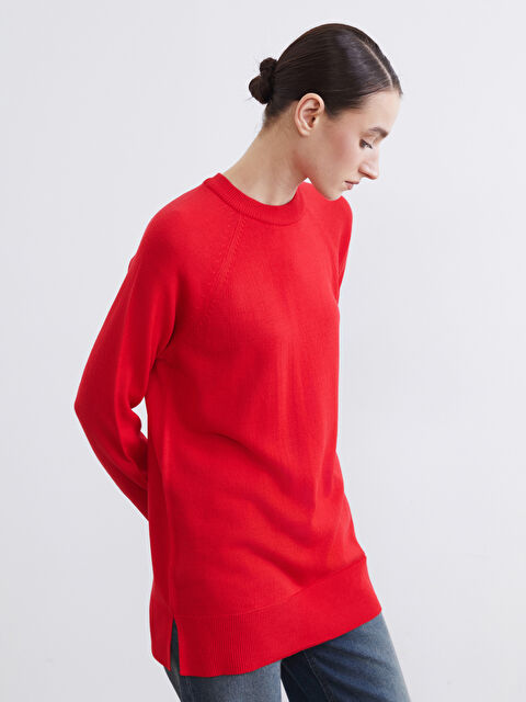 LCW Modest Bisiklet Yaka Kadın Triko Tunik - S6KQ20Z8-Z29