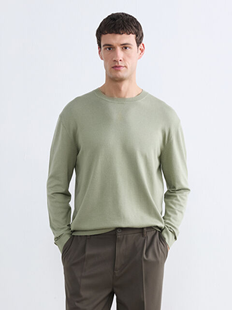 LCW Vision كنزة تريكو رجالية بياقة دائرية