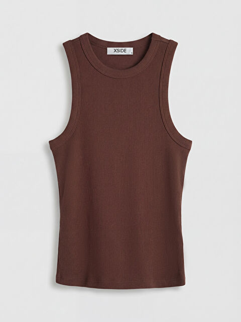 XSIDE Woman BROWN Tank Top - S6KQ34Z8-1VF