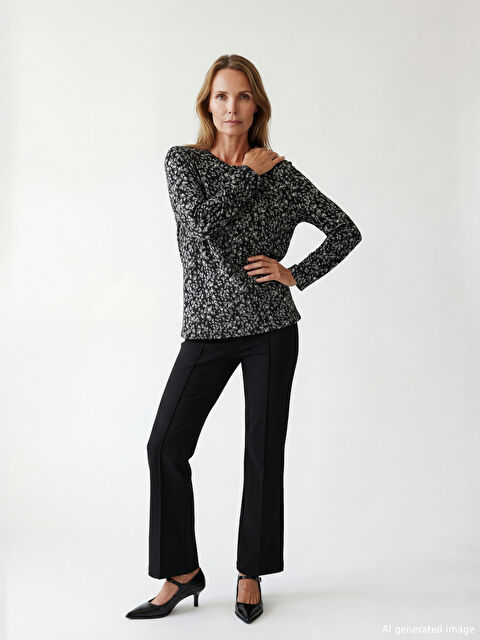 LCW Grace Bisiklet Yaka Desenli Bluz - S6KQ36Z8-SW5