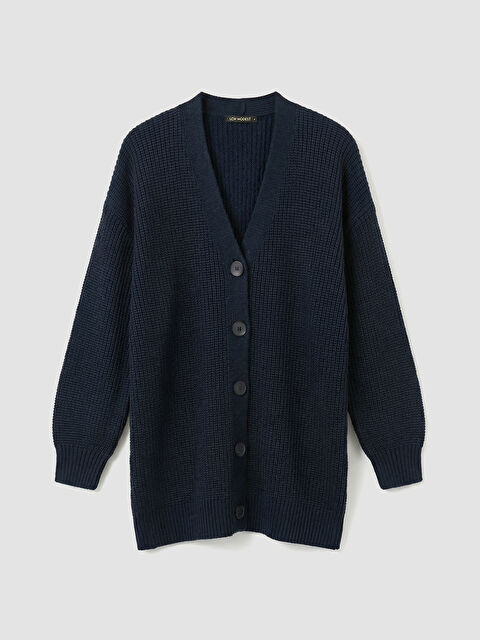 LCW Modest V Yaka Kadın Triko Hırka	 - S6KQ38Z8-CUY