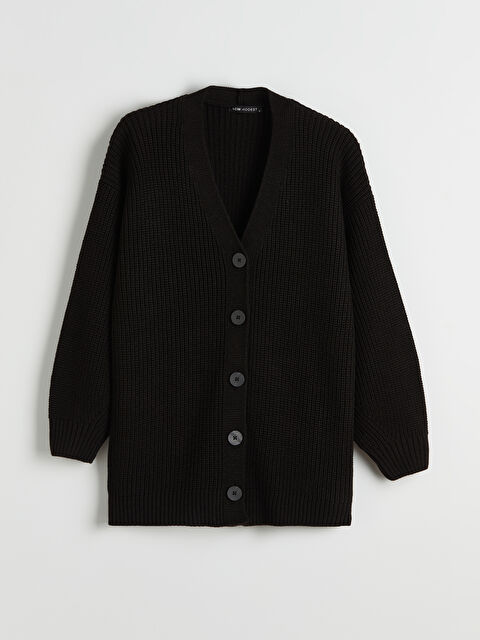 LCW Modest V Yaka Kadın Triko Hırka	 - S6KQ38Z8-CVL