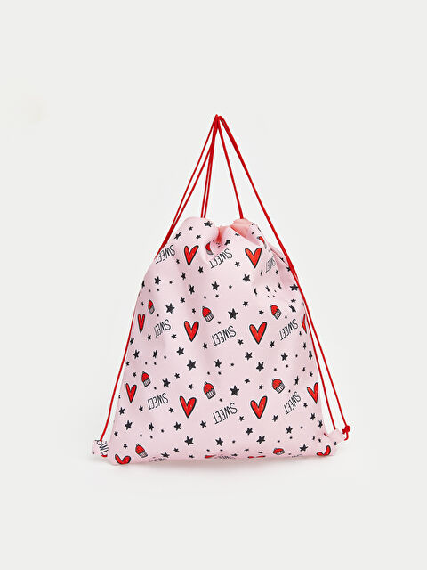 LCW ECO Baskılı Büzgülü Kız Çocuk Sırt Çantası - S6KR30Z4-LT9